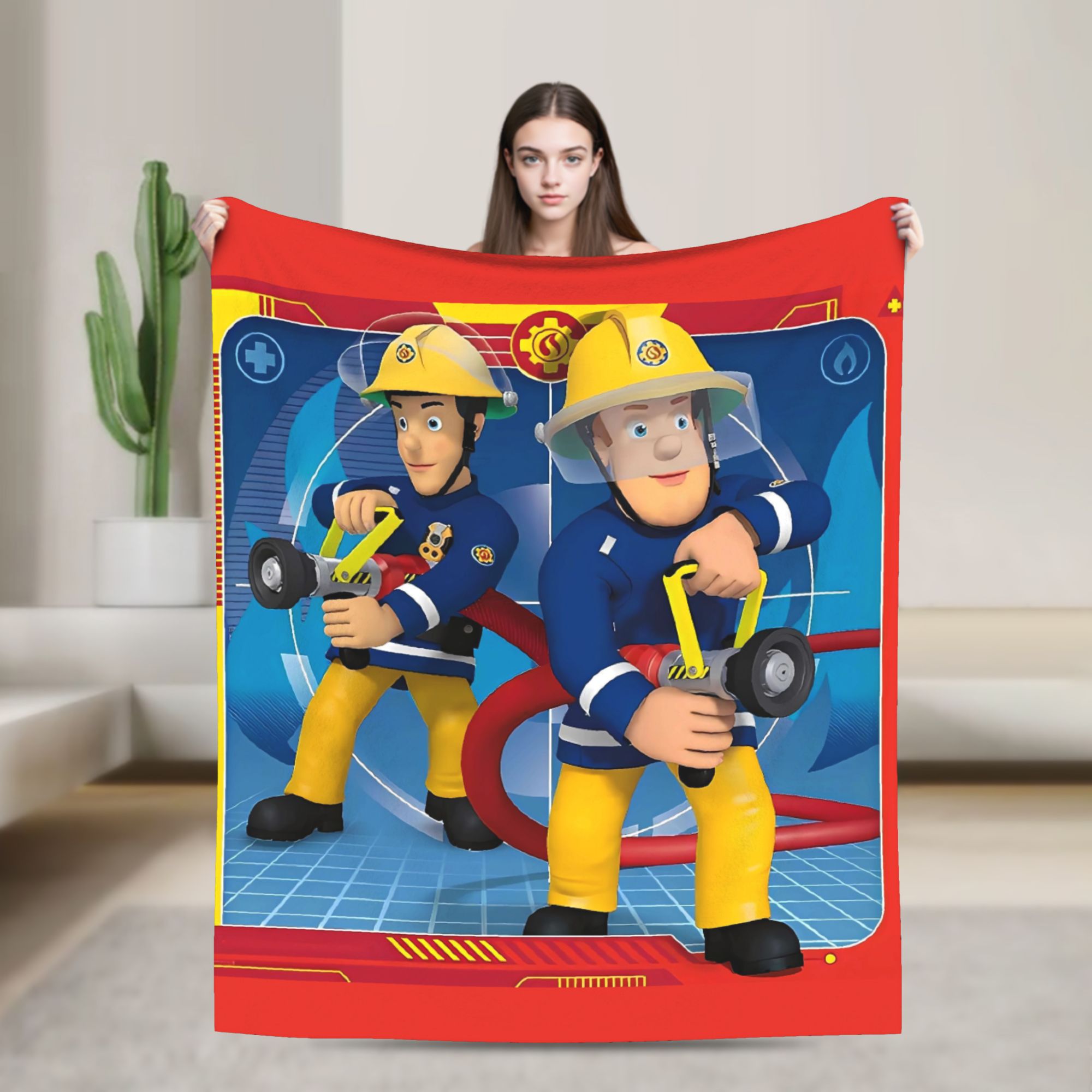 Outdoor Furniture Plans - Koc flanelowy Firemans Sam's, zimowy, super