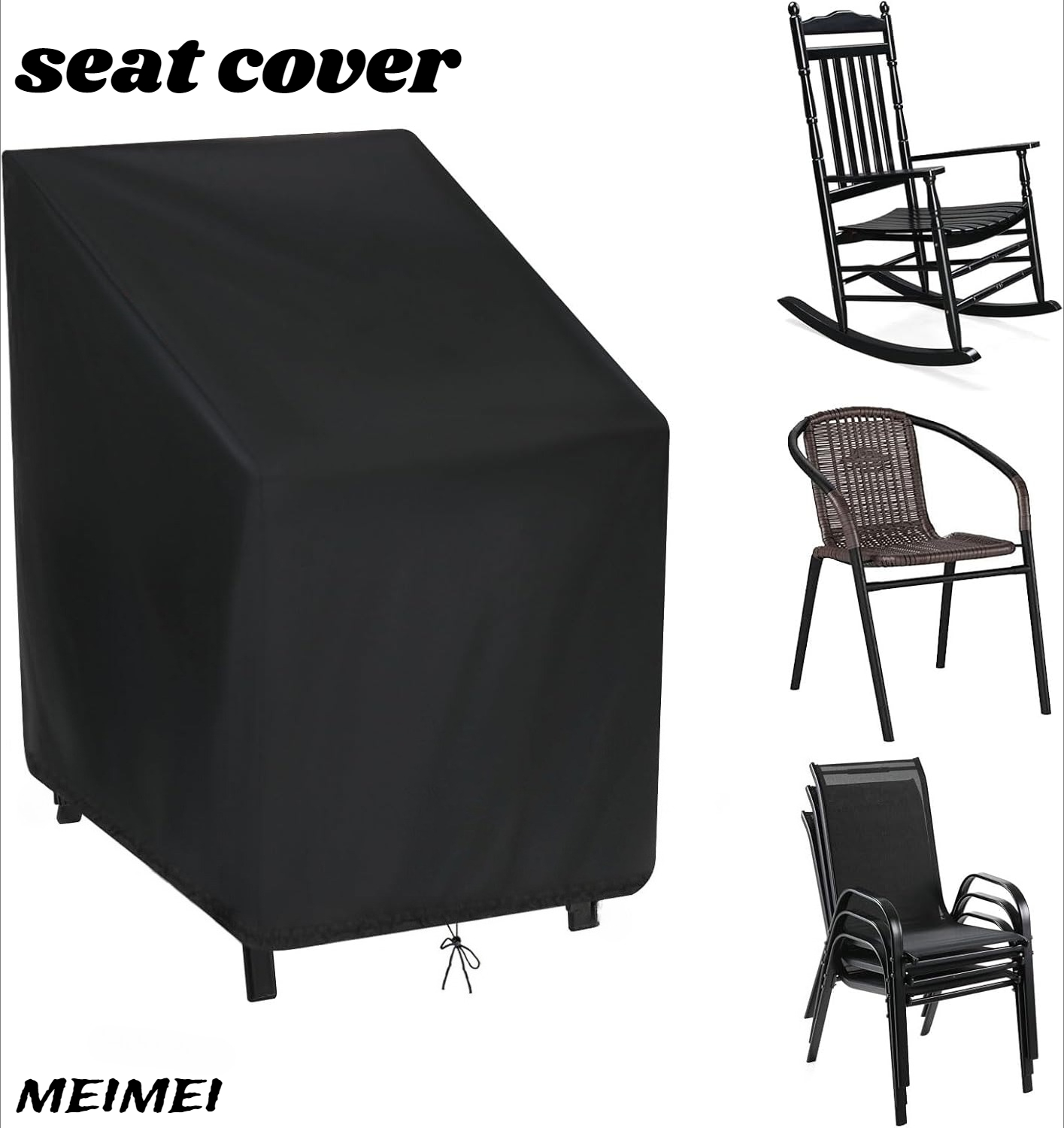 Outdoor Furniture Cover Waterproof - Pokrowiec na krzesła, torba do przechowywania,