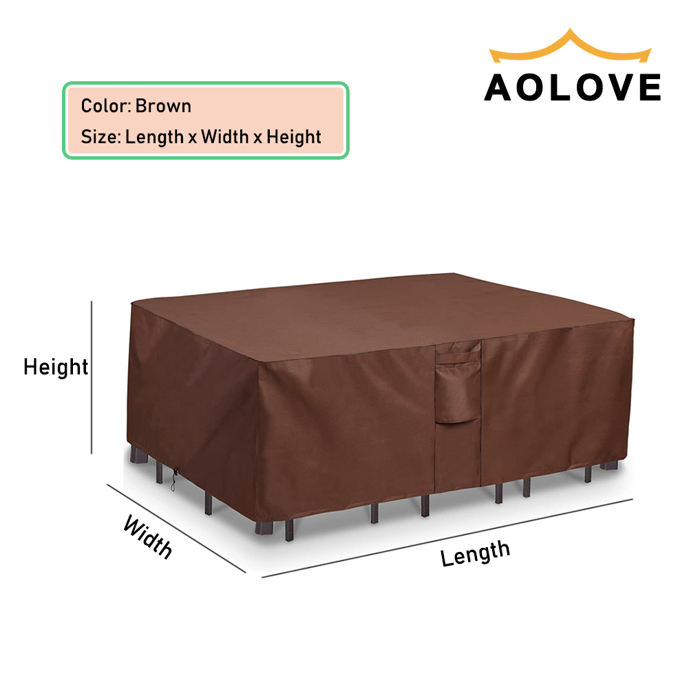 Brązowy 420D HEAVY DUTY zewnęt – Outdoor Furniture Cover Waterproof recenzja i cena