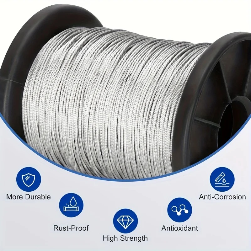 50m Wytrzymała linka stalowa z – Outdoor Furniture Rope recenzja i cena