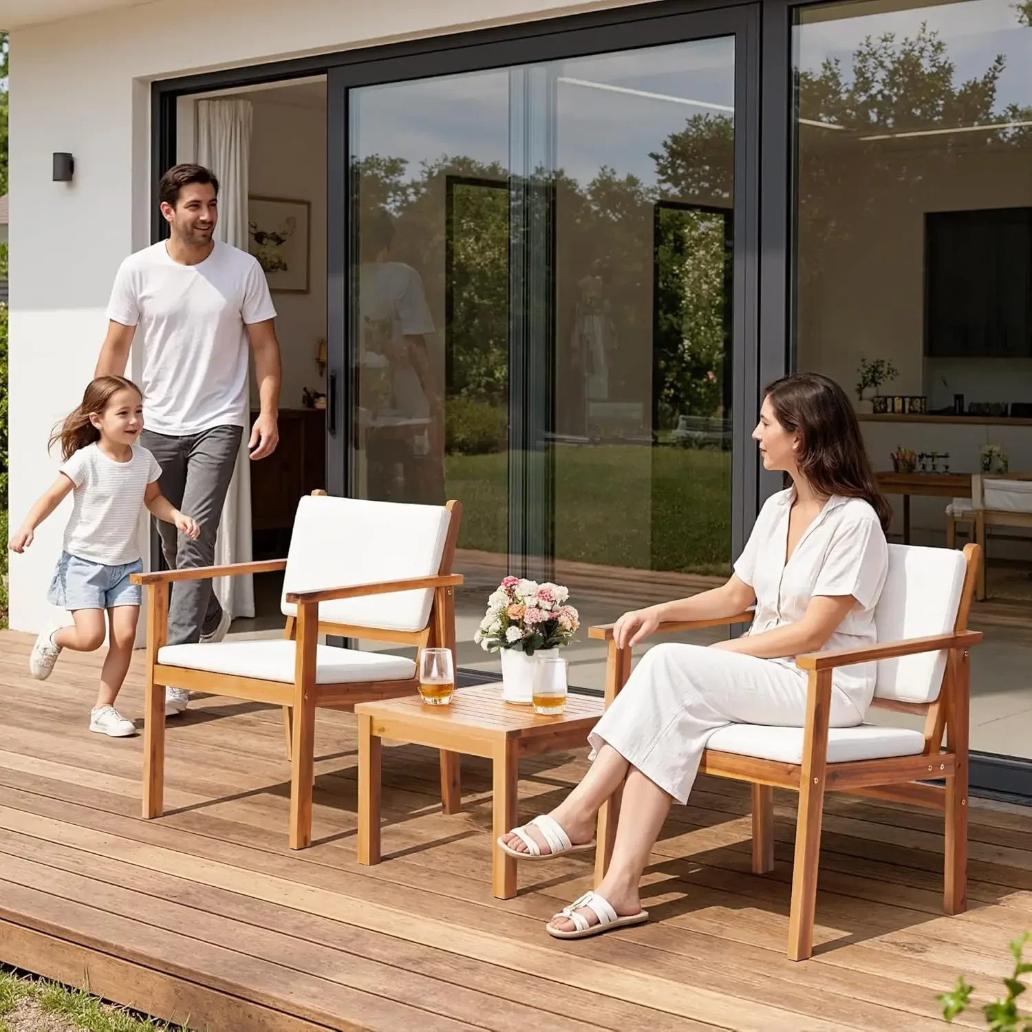 Zestaw mebli ogrodowych z drew – Outdoor Furniture Table And Chairs recenzja i cena