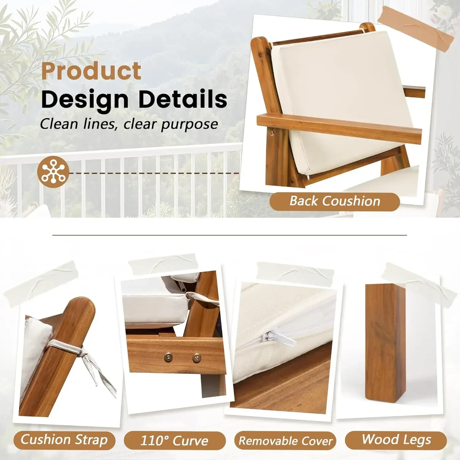 Zestaw mebli ogrodowych z drew – Outdoor Furniture Table And Chairs recenzja i cena