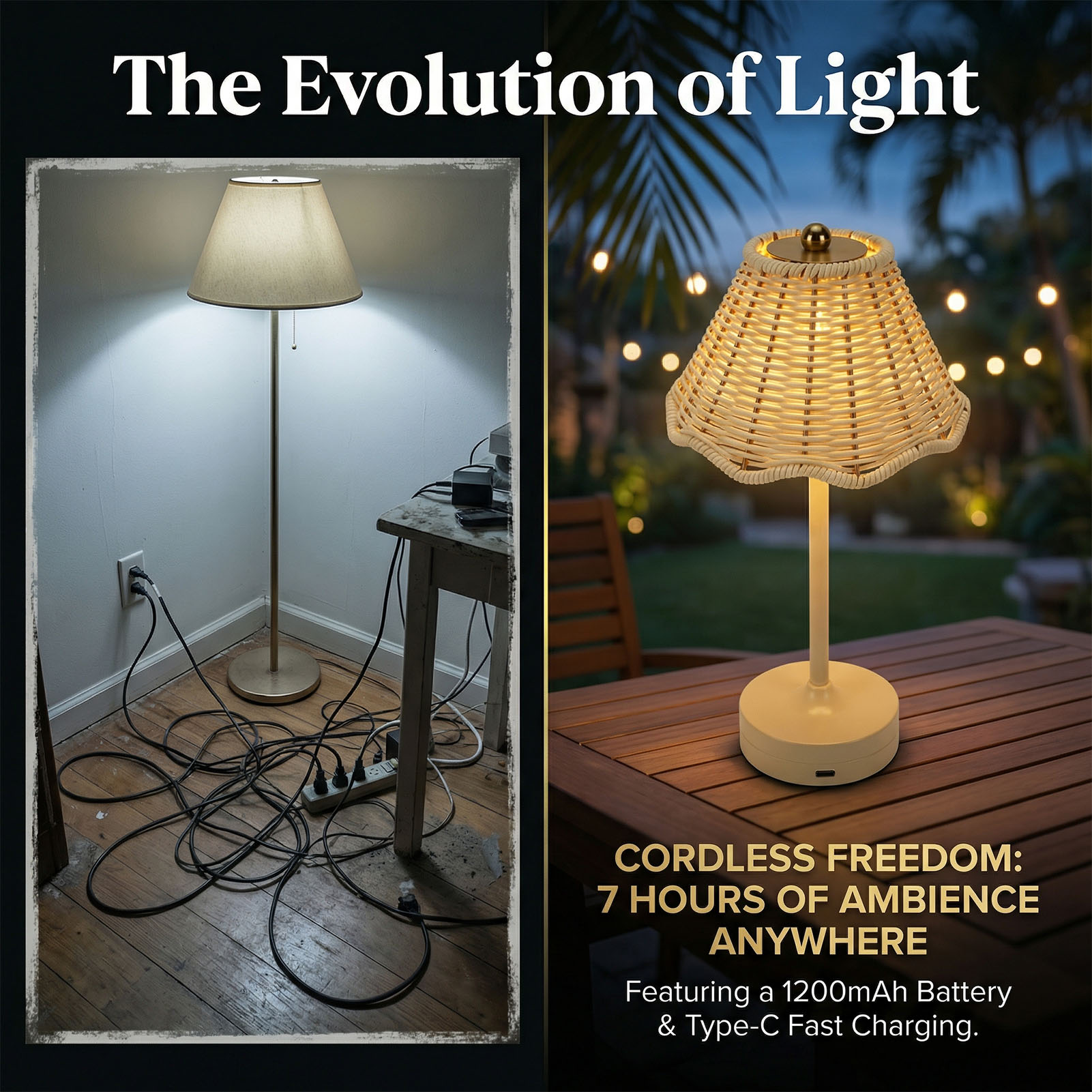 Lampa stołowa LED w stylu vint – Outdoor Furniture Cafe recenzja i cena