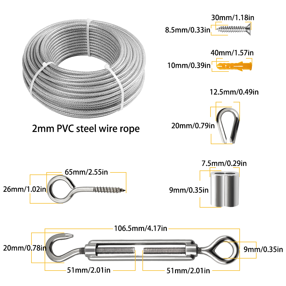 Linka stalowa 10-25M, linka st – Outdoor Furniture Rope recenzja i cena