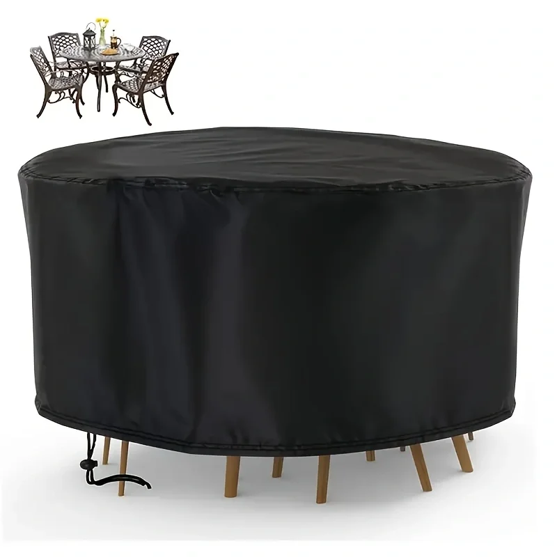 Wodoodporny okrągły pokrowiec  – Outdoor Furniture Table And Chairs recenzja i cena